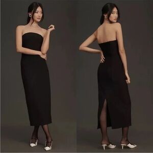 Pilcro Black Strapless Mini Dress